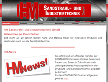 Tablet Screenshot of hm-sandstrahltechnik.de